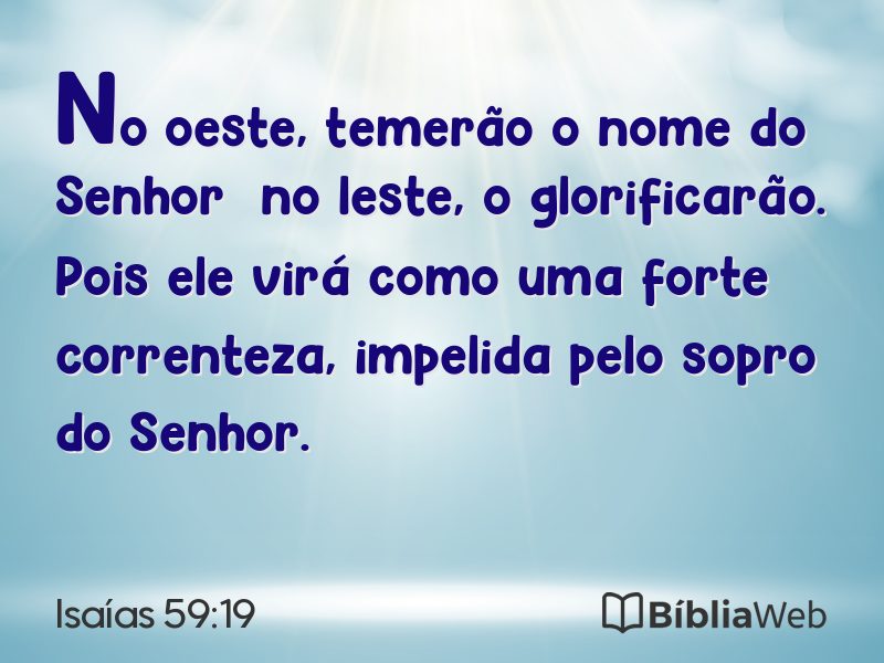 Isaías 59:19 em imagem para compartilhar