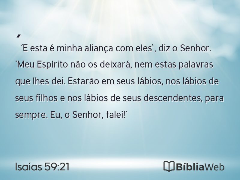 Isaías 59:21 em imagem para compartilhar