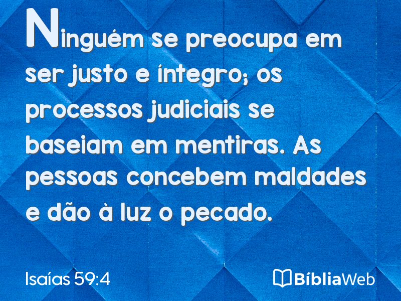Isaías 59:4 em imagem para compartilhar