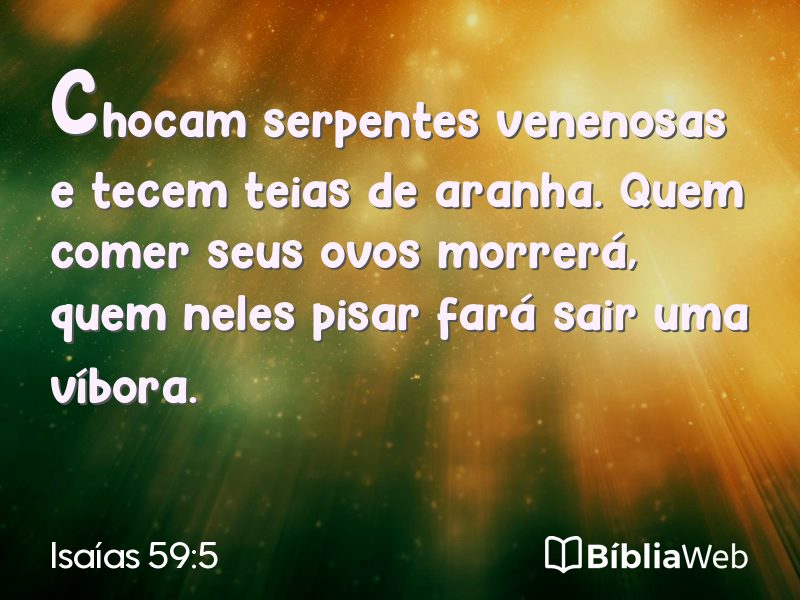 Isaías 59:5 em imagem para compartilhar