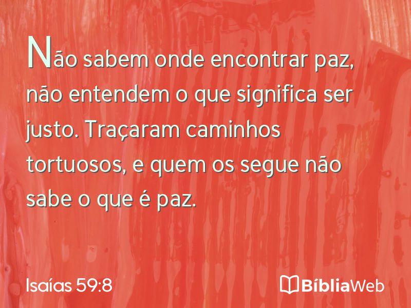 Isaías 59:8 em imagem para compartilhar