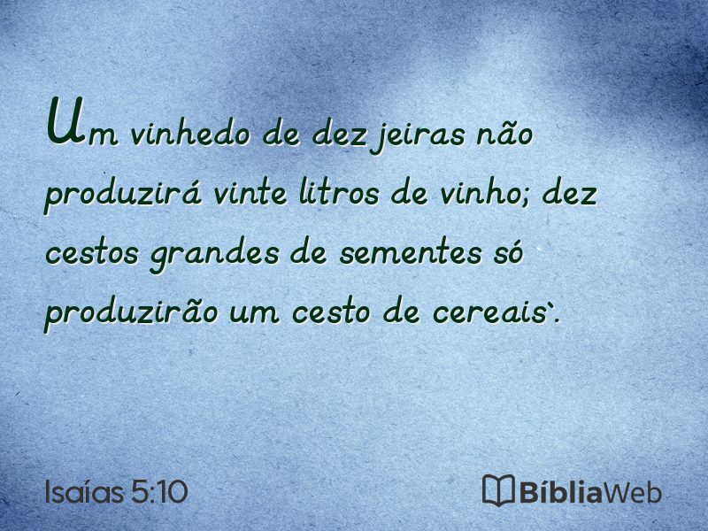 Isaías 5:10 em imagem para compartilhar