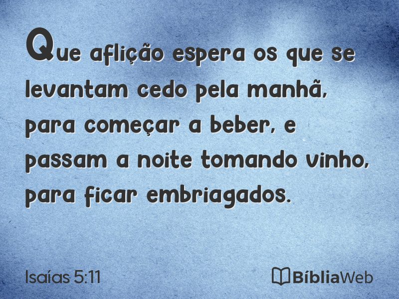 Isaías 5:11 em imagem para compartilhar