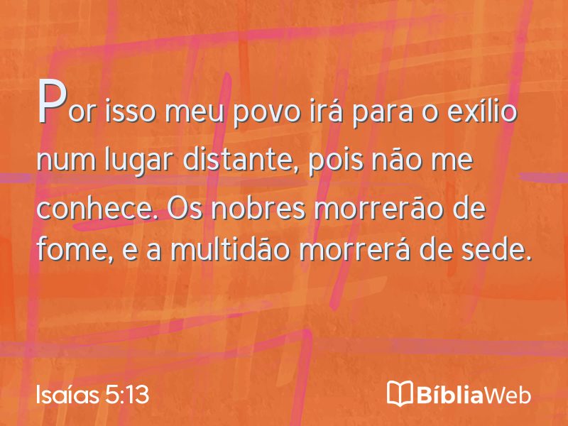Isaías 5:13 em imagem para compartilhar