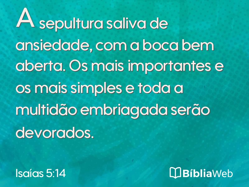 Isaías 5:14 em imagem para compartilhar