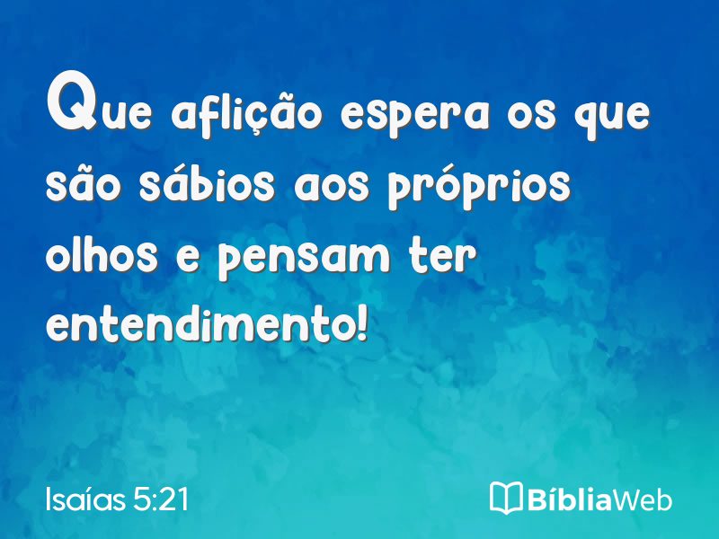 Isaías 5:21 em imagem para compartilhar