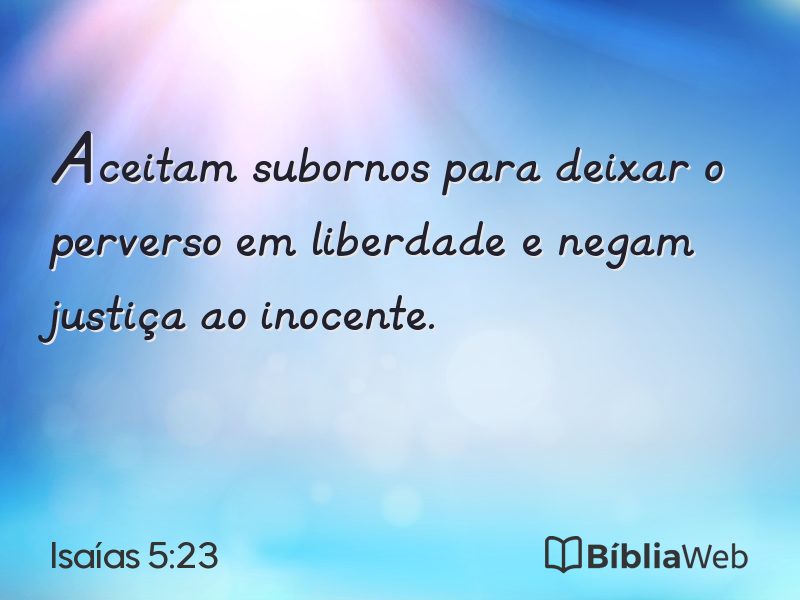 Isaías 5:23 em imagem para compartilhar