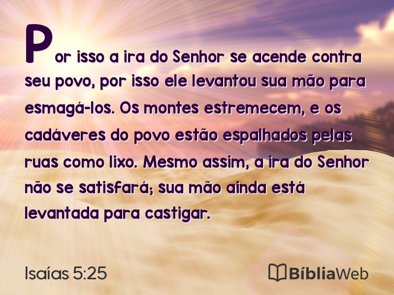Isaías 5:25 em imagem para compartilhar
