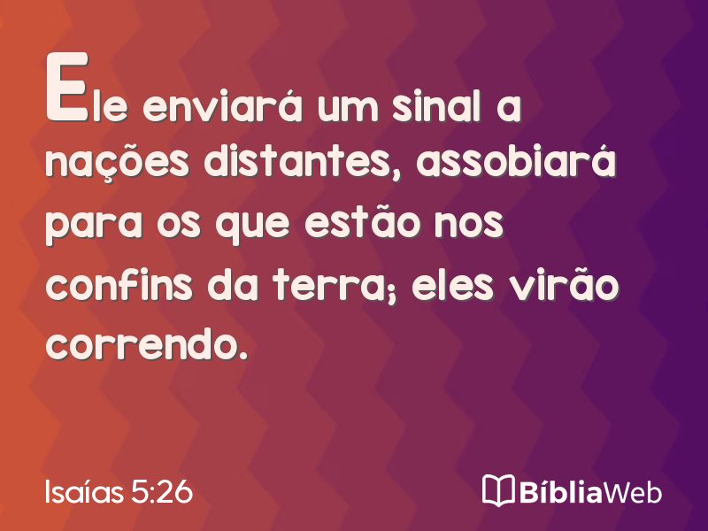 Isaías 5:26 em imagem para compartilhar