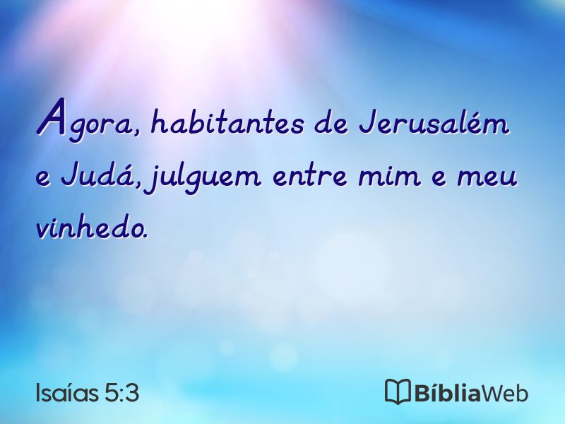 Isaías 5:3 em imagem para compartilhar