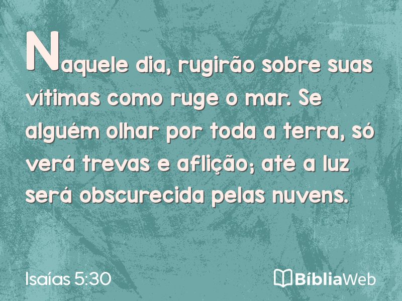 Isaías 5:30 em imagem para compartilhar
