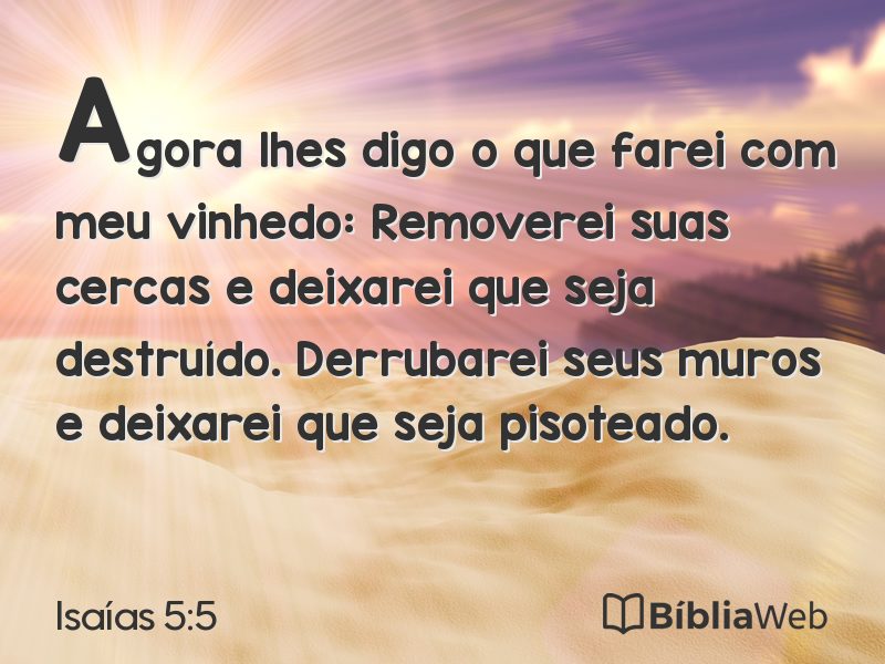 Isaías 5:5 em imagem para compartilhar