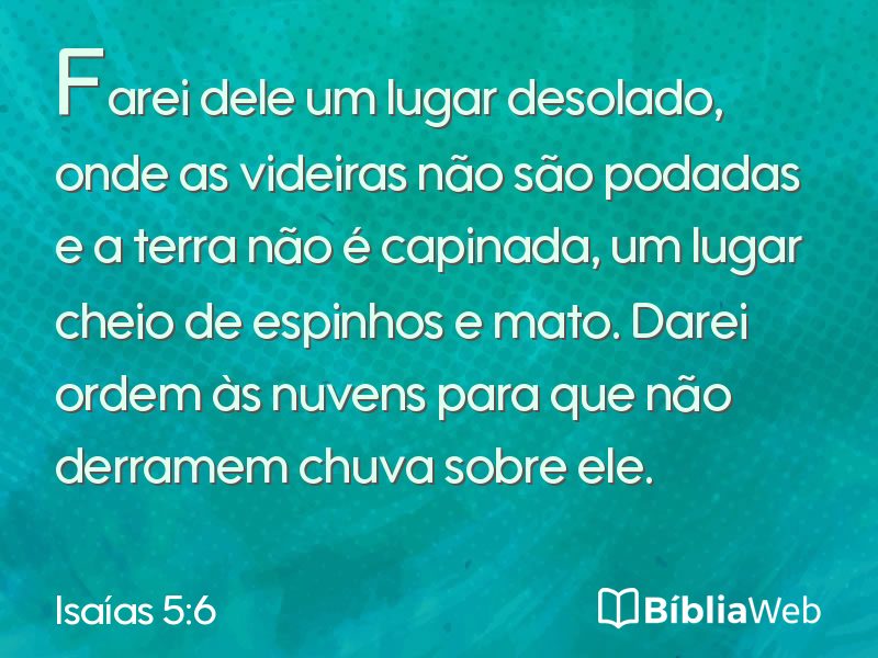 Isaías 5:6 em imagem para compartilhar
