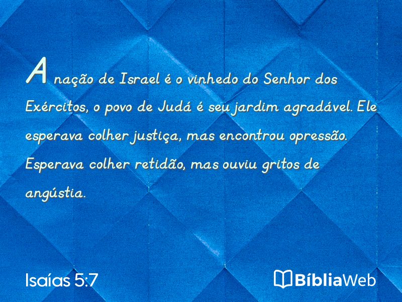 Isaías 5:7 em imagem para compartilhar