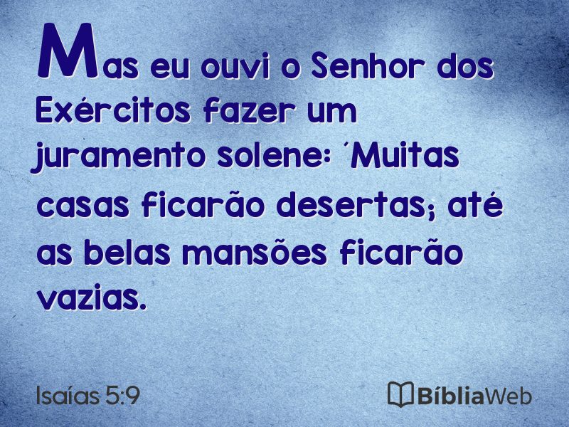 Isaías 5:9 em imagem para compartilhar