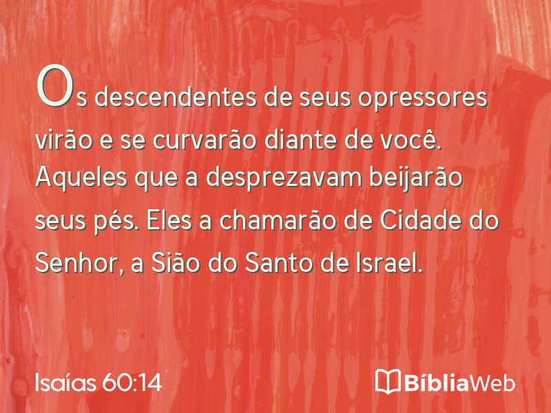 Isaías 60:14 em imagem para compartilhar
