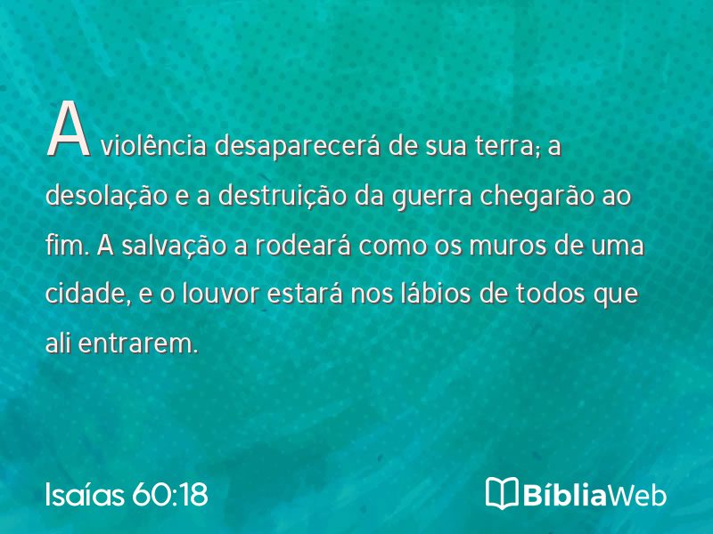 Isaías 60:18 em imagem para compartilhar