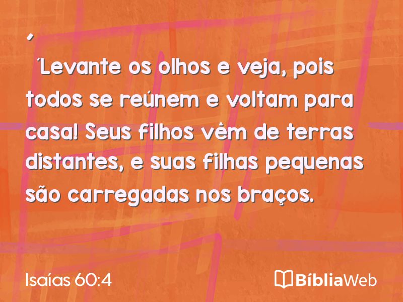 Isaías 60:4 em imagem para compartilhar