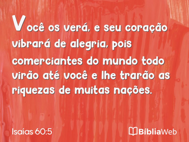 Isaías 60:5 em imagem para compartilhar