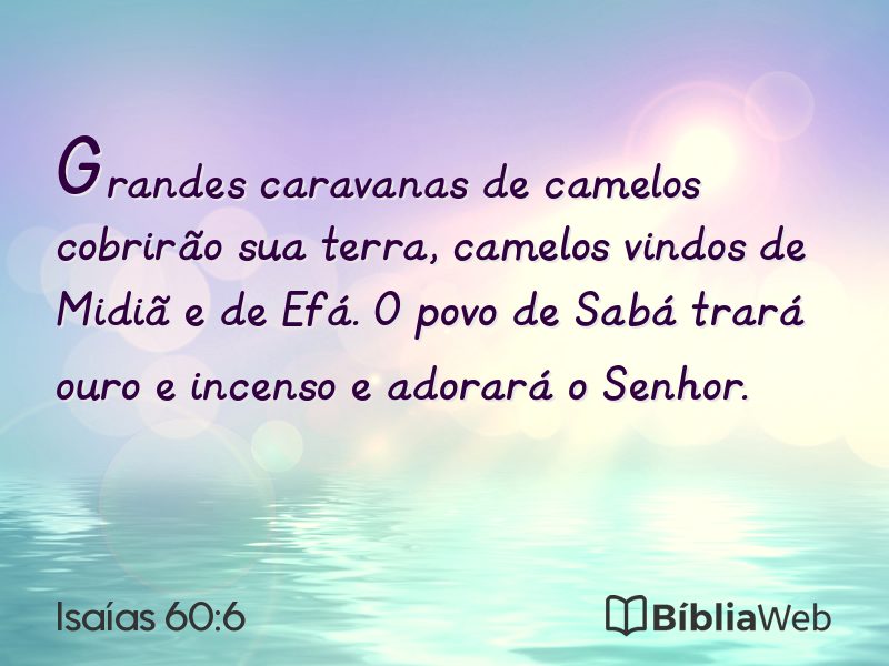 Isaías 60:6 em imagem para compartilhar