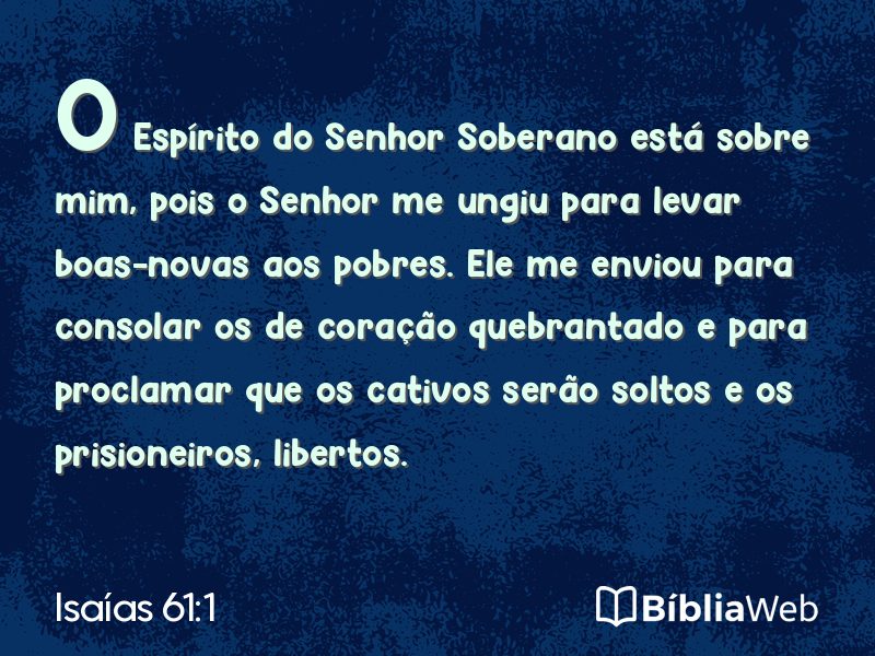 Isaías 61:1 em imagem para compartilhar
