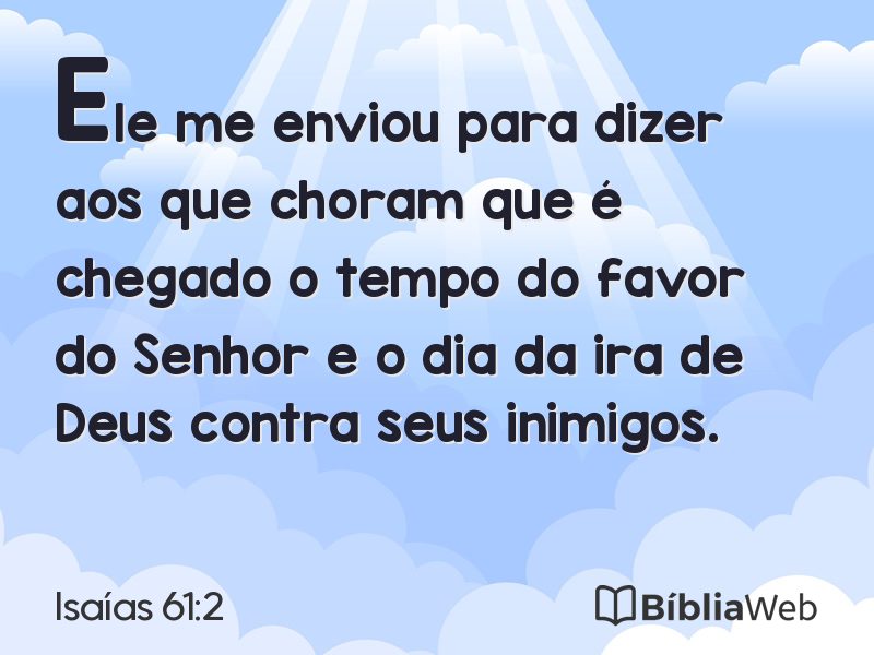 Isaías 61:2 em imagem para compartilhar