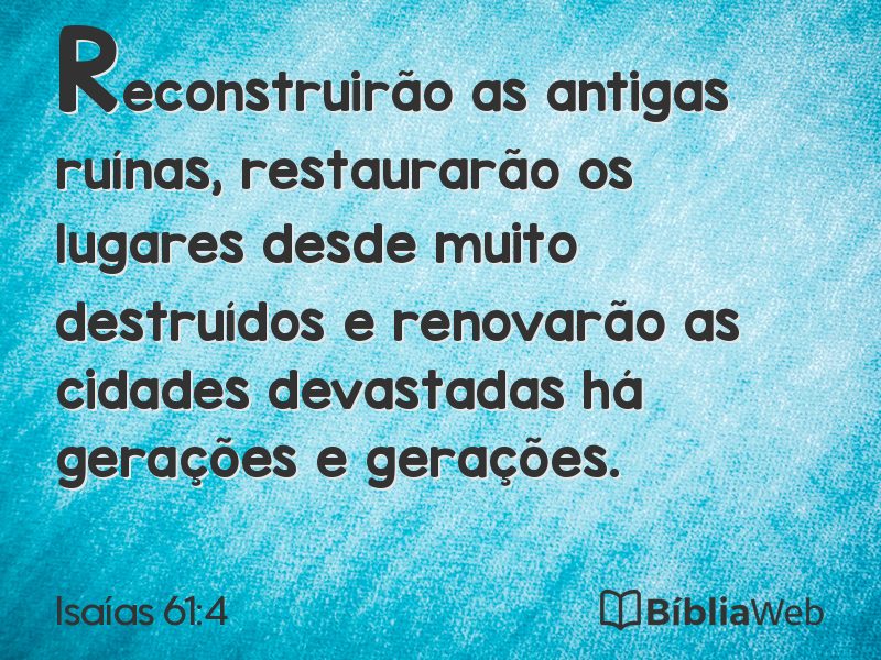 Isaías 61:4 em imagem para compartilhar