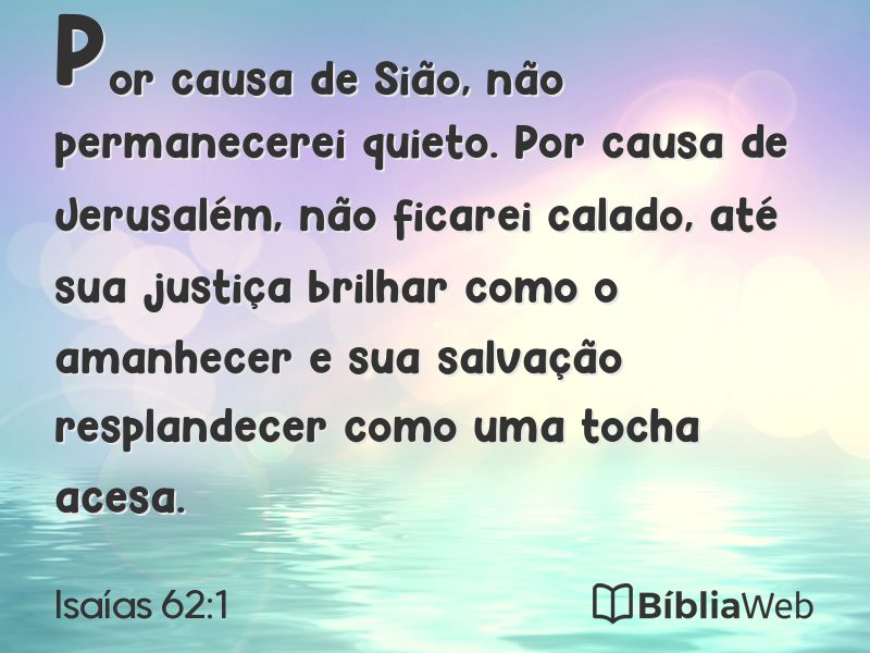 Isaías 62:1 em imagem para compartilhar