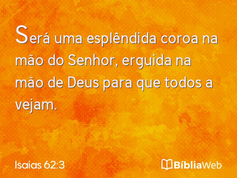 Isaías 62:3 em imagem para compartilhar