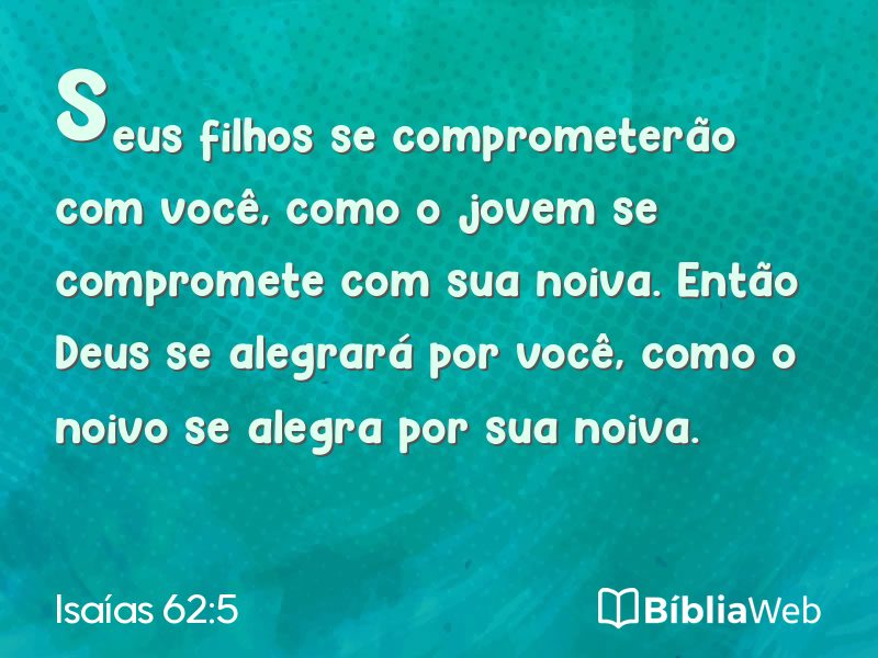 Isaías 62:5 em imagem para compartilhar