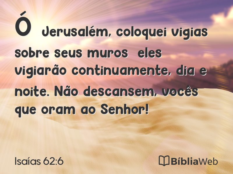 Isaías 62:6 em imagem para compartilhar