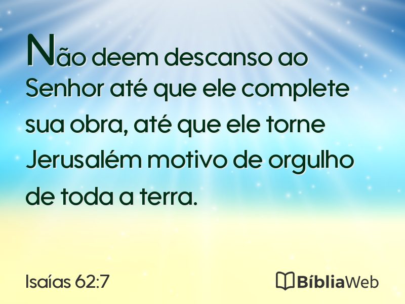 Isaías 62:7 em imagem para compartilhar