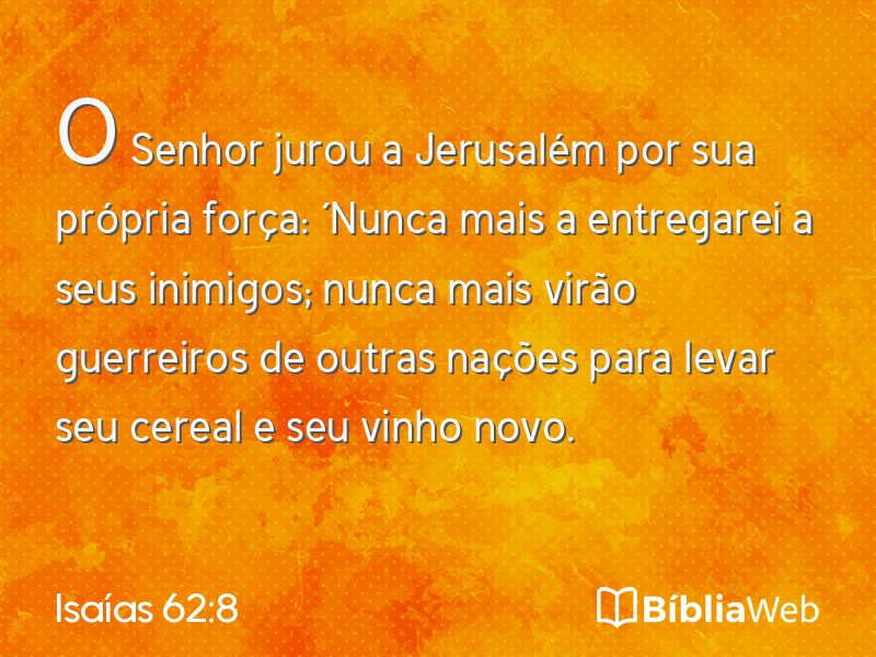 Isaías 62:8 em imagem para compartilhar