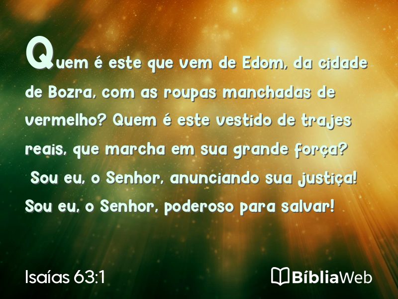 Isaías 63:1 em imagem para compartilhar