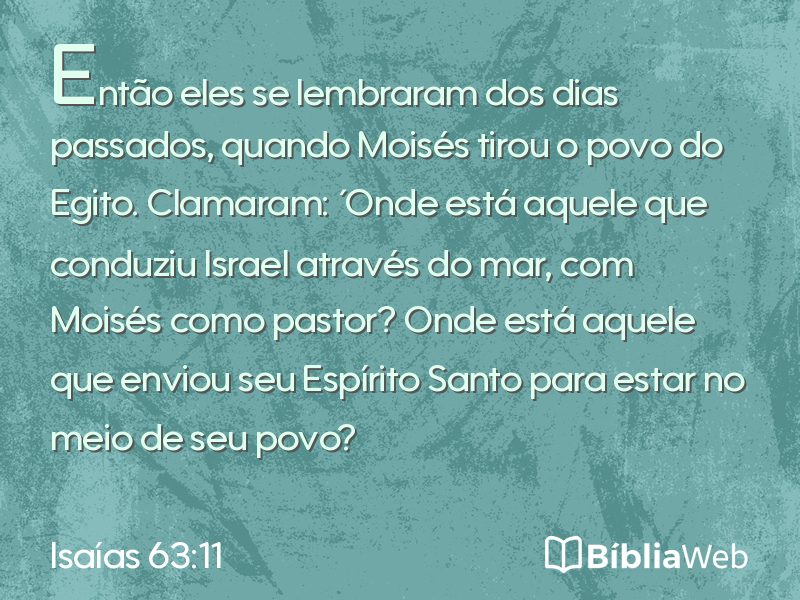Isaías 63:11 em imagem para compartilhar