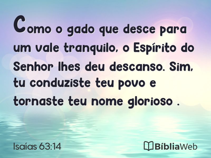Isaías 63:14 em imagem para compartilhar