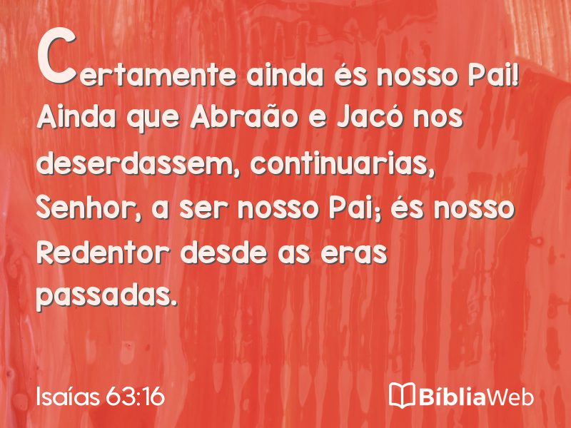 Isaías 63:16 em imagem para compartilhar