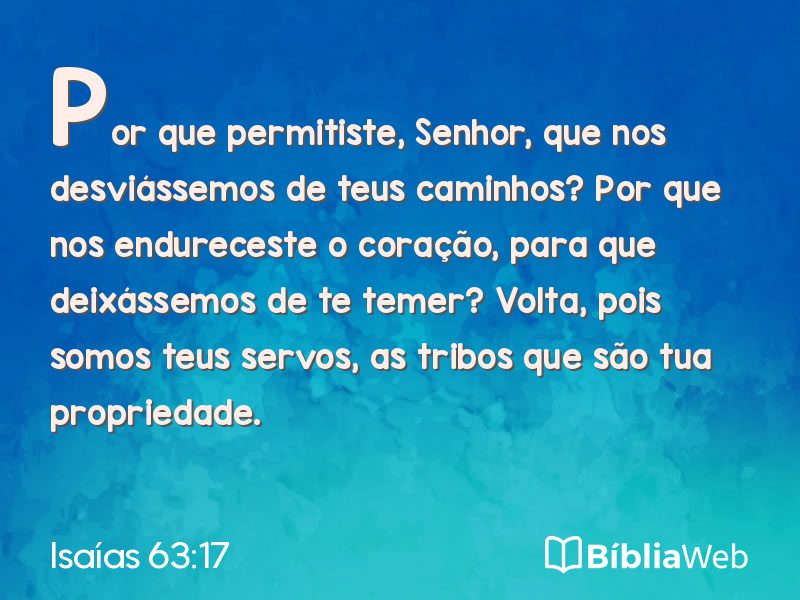Isaías 63:17 em imagem para compartilhar
