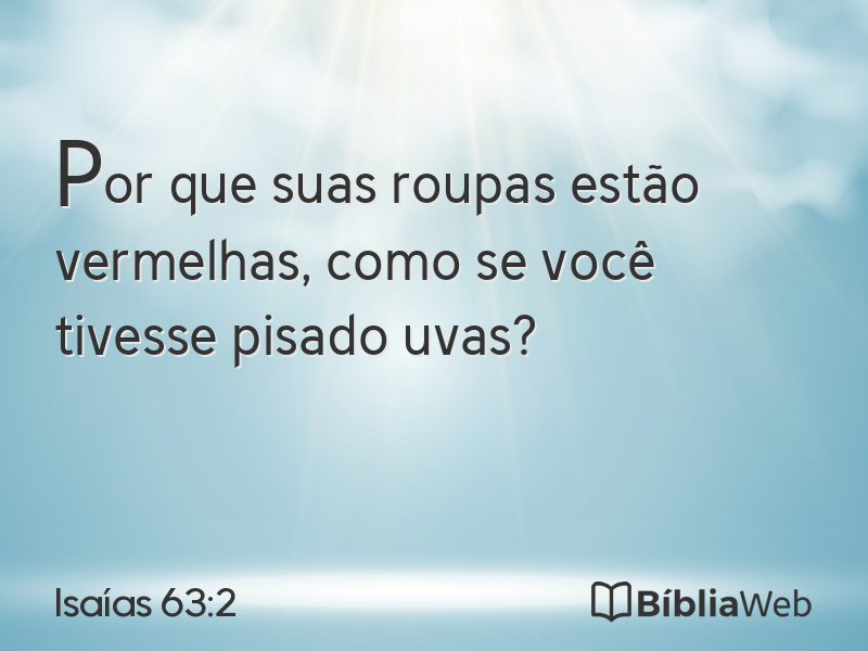 Isaías 63:2 em imagem para compartilhar