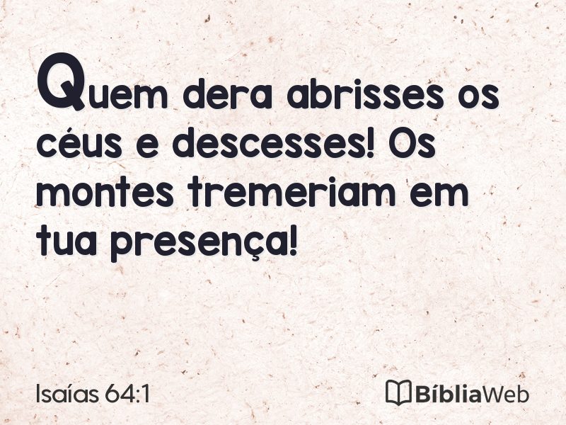 Isaías 64:1 em imagem para compartilhar