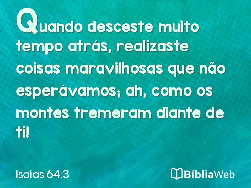 Isaías 64:3 em imagem para compartilhar