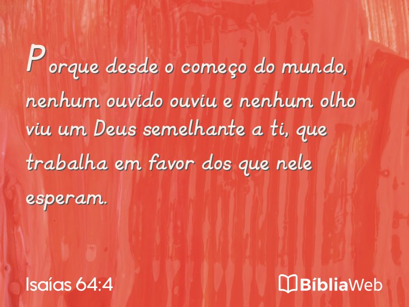 Isaías 64:4 em imagem para compartilhar