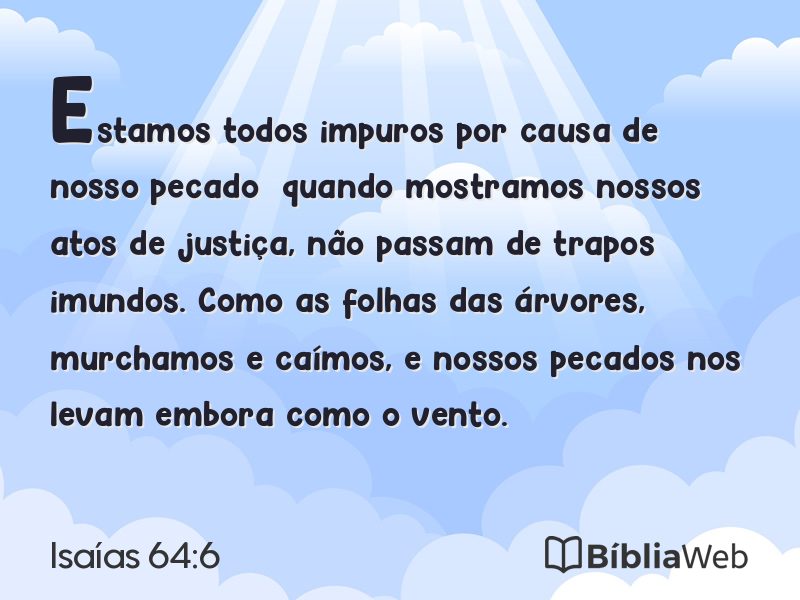 Isaías 64:6 em imagem para compartilhar