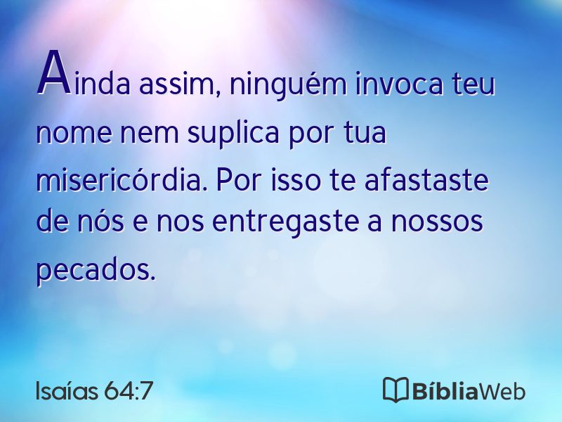 Isaías 64:7 em imagem para compartilhar