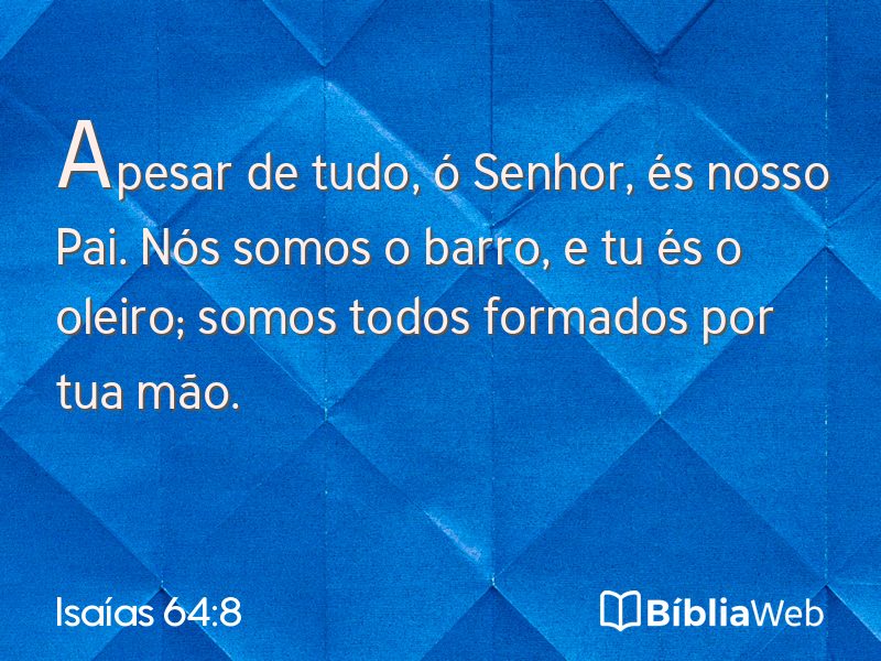 Isaías 64:8 em imagem para compartilhar