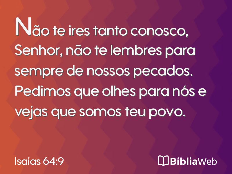 Isaías 64:9 em imagem para compartilhar