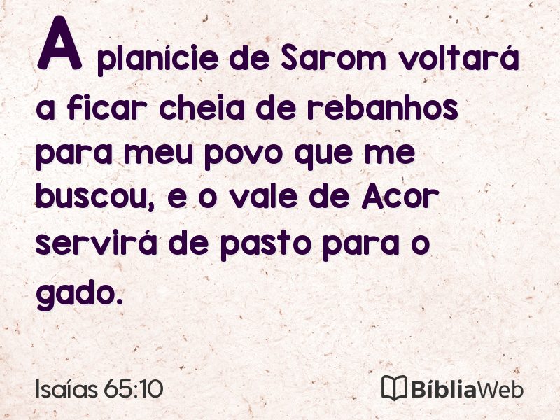 Isaías 65:10 em imagem para compartilhar