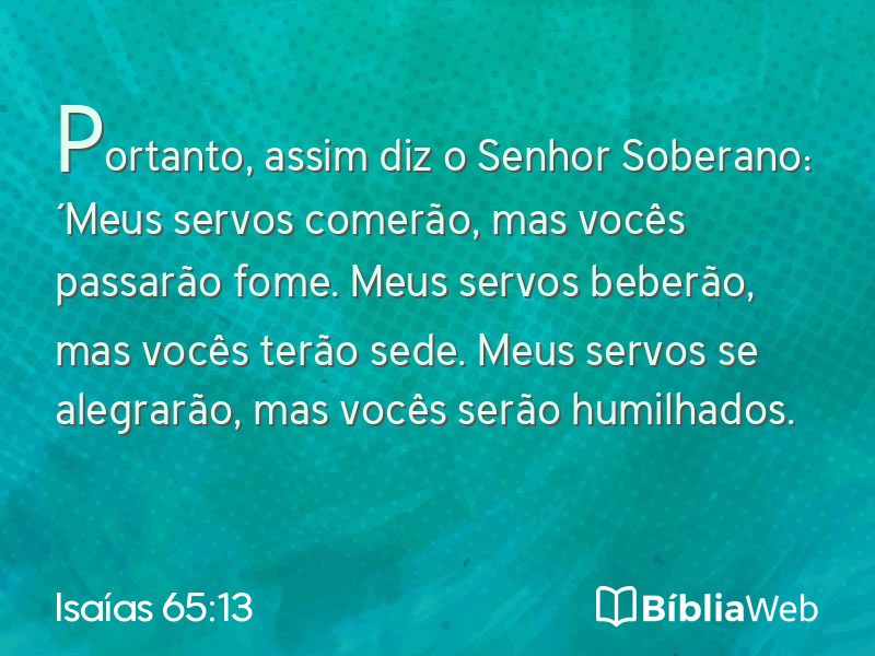 Isaías 65:13 em imagem para compartilhar