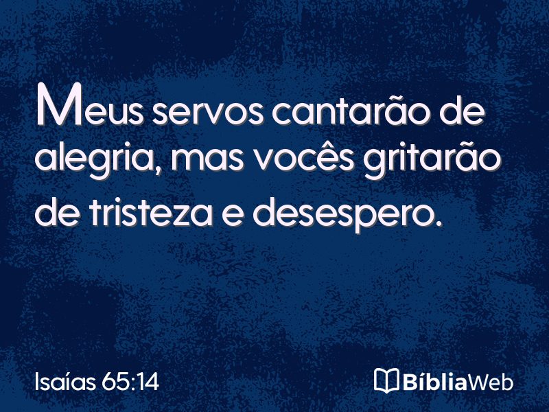 Isaías 65:14 em imagem para compartilhar