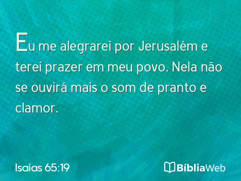 Isaías 65:19 em imagem para compartilhar